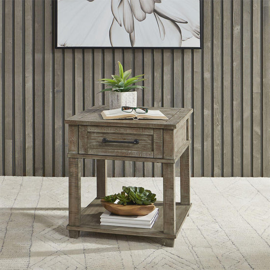 Liberty Parkland Falls Rectangular End Table in Weathered Taupe image