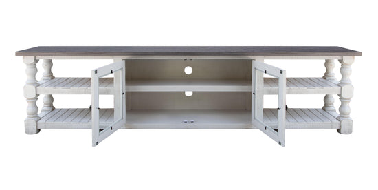 Stone 2 Doors & Shelves, 93" TV Stand - Valley Furniture Store
