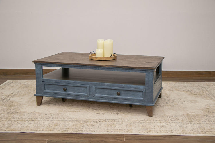 Toscana 4 Drawers, Cocktail Table Blue
