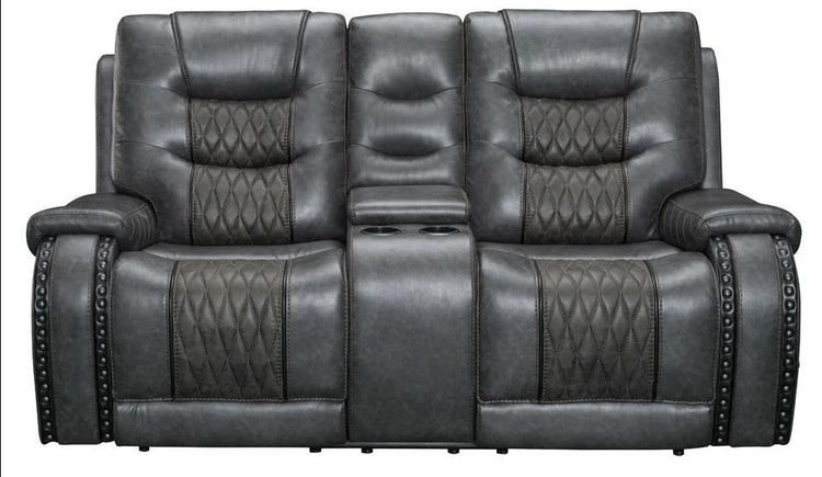 Parker House Outlaw Power Console Loveseat in Stallion