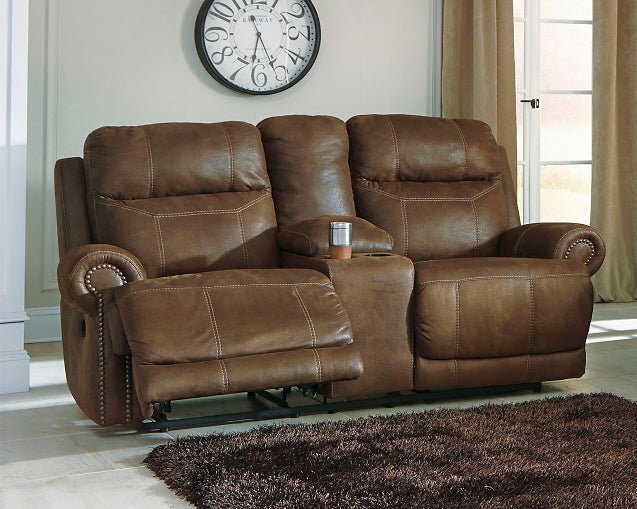 Austere Power Reclining Loveseat with Console
