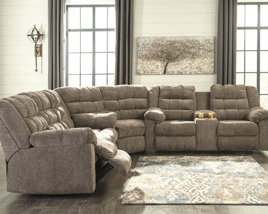 Workhorse 3-Piece Reclining Sectional