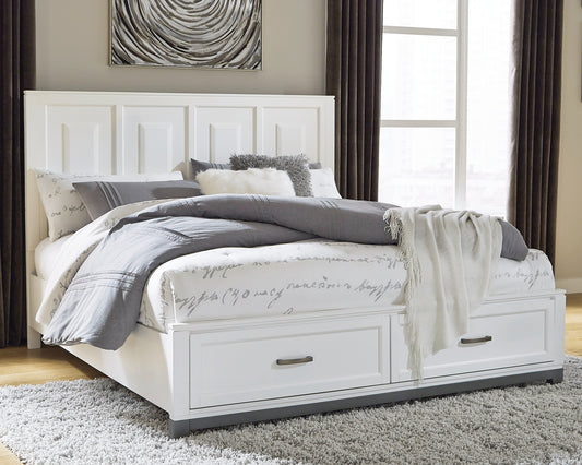 Brynburg King Panel Bed with 2 Storage Drawers