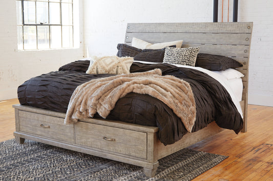 Naydell King Panel Bed with 2 Storage Drawers