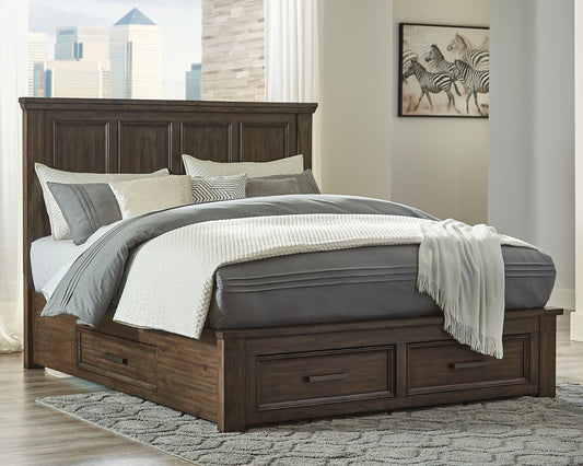 Johurst Queen Panel Bed with 4 Storage Drawers