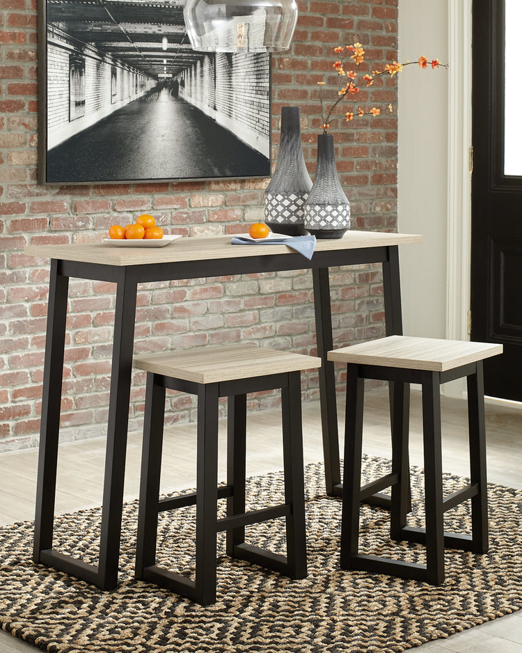 Waylowe Counter Height Dining Table and Bar Stools (Set of 3)