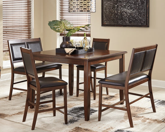 Meredy Counter Height Dining Table and Bar Stools (Set of 5)