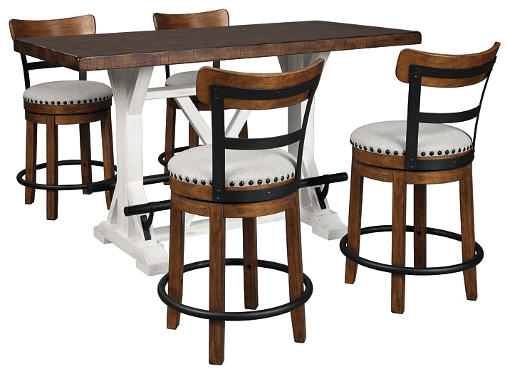 Valebeck 5-Piece Counter Height Dining Room Set