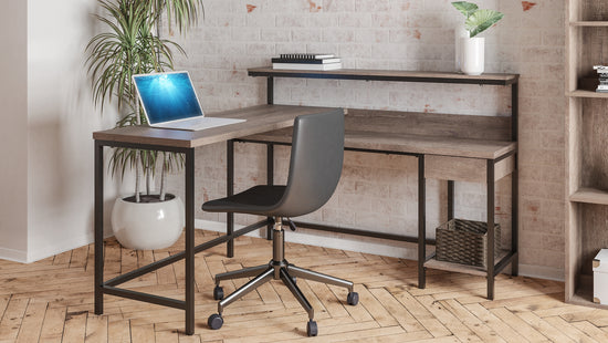 Arlenbry Home Office L-Desk with Storage - Valley Furniture Store