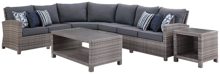 Salem Beach 6-Piece Outdoor Sectional with Occasional Tables Set