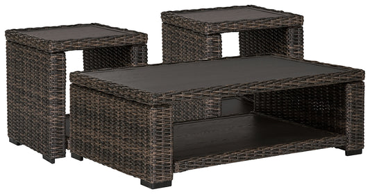 Grasson Lane 3-Piece Outdoor Occasional Table Set