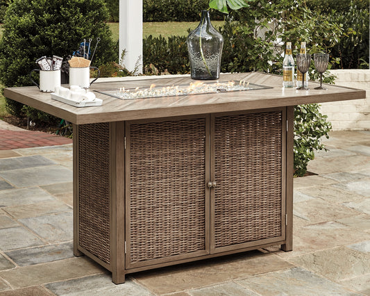 Beachcroft Bar Table with Fire Pit