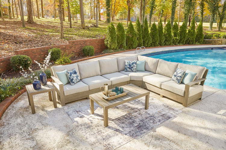 Silo Point 4-Piece Outdoor Sectional with Coffee and End Table