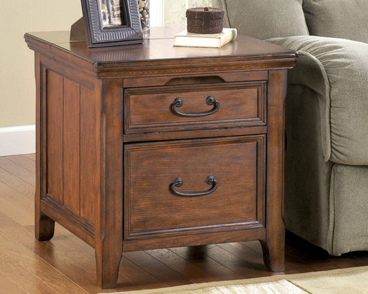 Woodboro Media End Table with Power Outlets