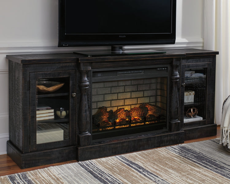 Mallacar 75" TV Stand with Electric Fireplace - Valley Furniture Store